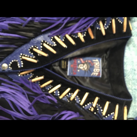 Retro Fringe Leather Jacket - Picture 5 of 8